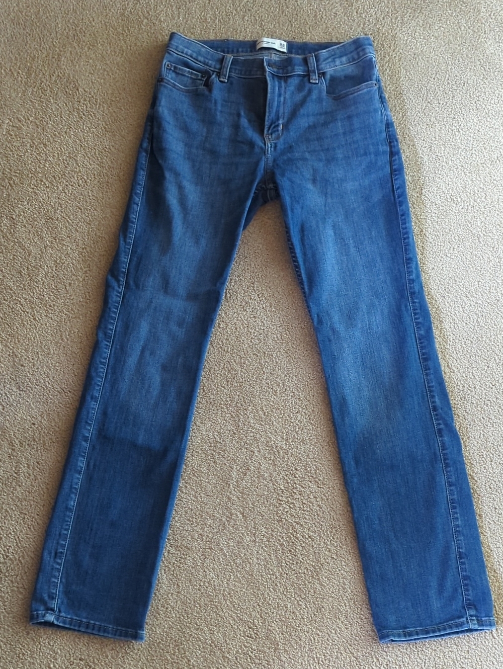 Abercrombie & Fitch Boys 15/16 Long Blue Straight-Leg Jeans